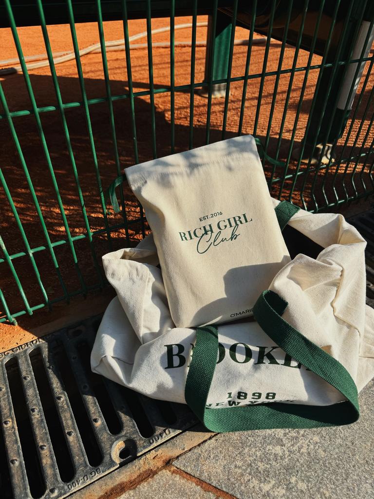 Мешочек для хранения ежедневника/канцелярии Rich Girl Club из плотного, неотбеленного хлопка  28см*23см