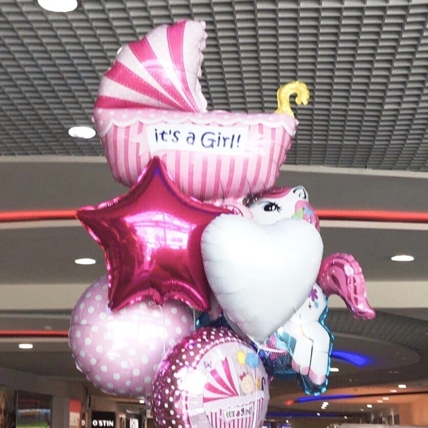 шар коляска, фото шары для новорождённой