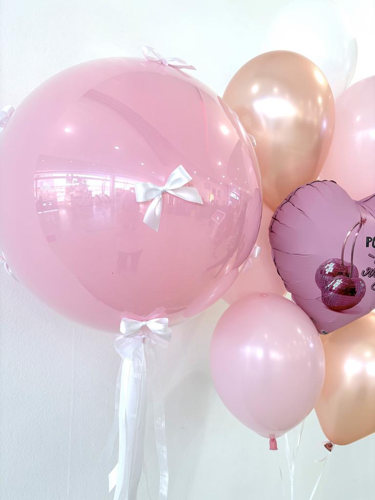 Розовые воздушные шары на день рождения девушки, праздничная композиция для фотосессии и сюрприза