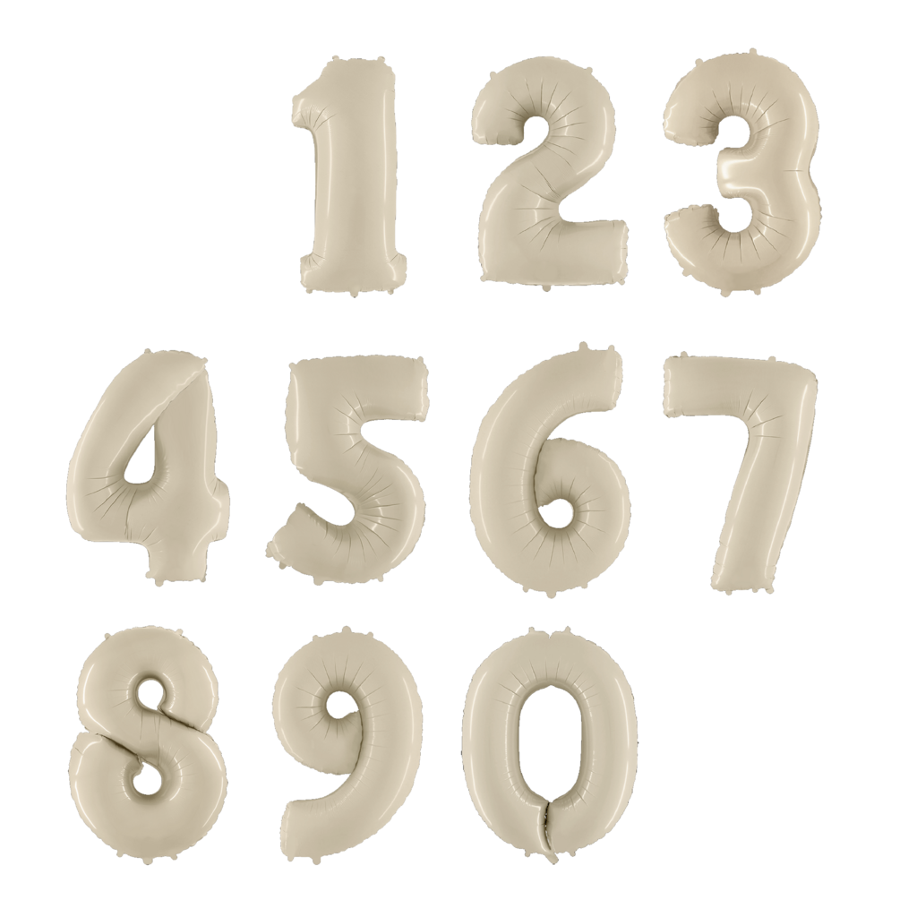 Фольгированные цифры (Кремовый)