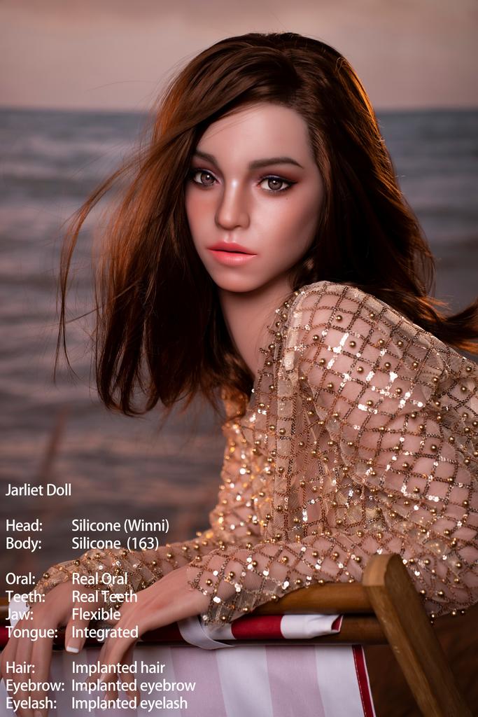 Реалистичная силиконовая секс кукла Jarliet 163 см - Winni