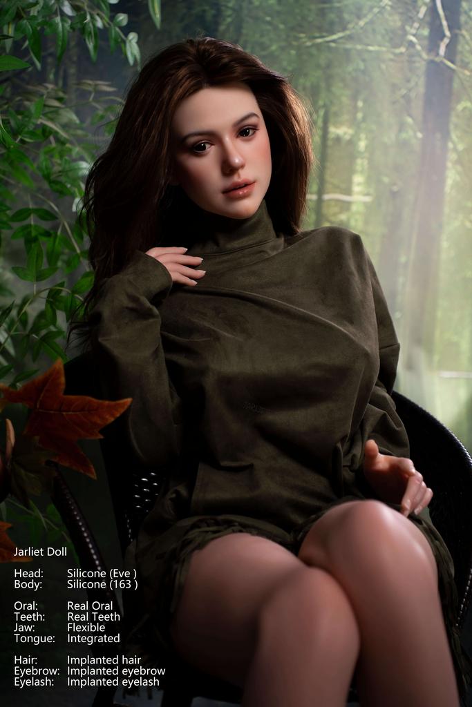 Реалистичная силиконовая секс кукла Jarliet 163 см - Eve