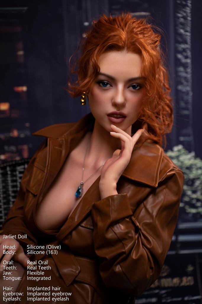 Реалистичная силиконовая секс кукла Jarliet 163 D см - Olive