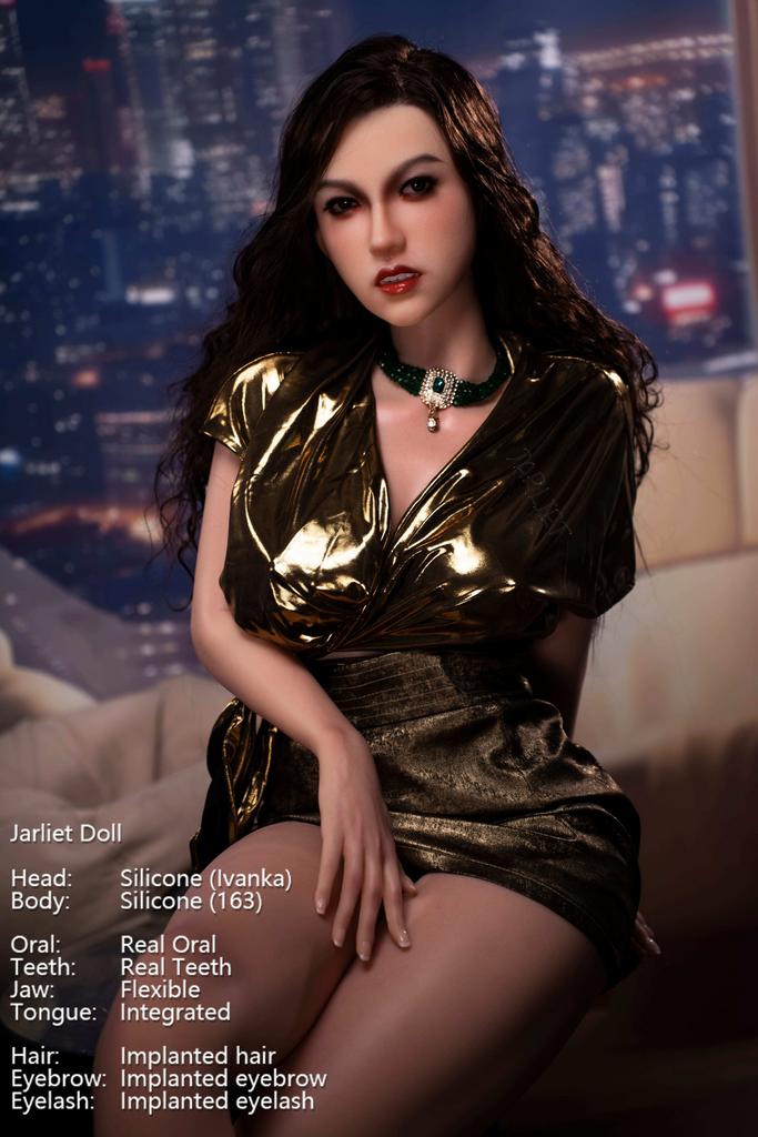 Реалистичная силиконовая секс кукла Jarliet 163 D см - Ivanka