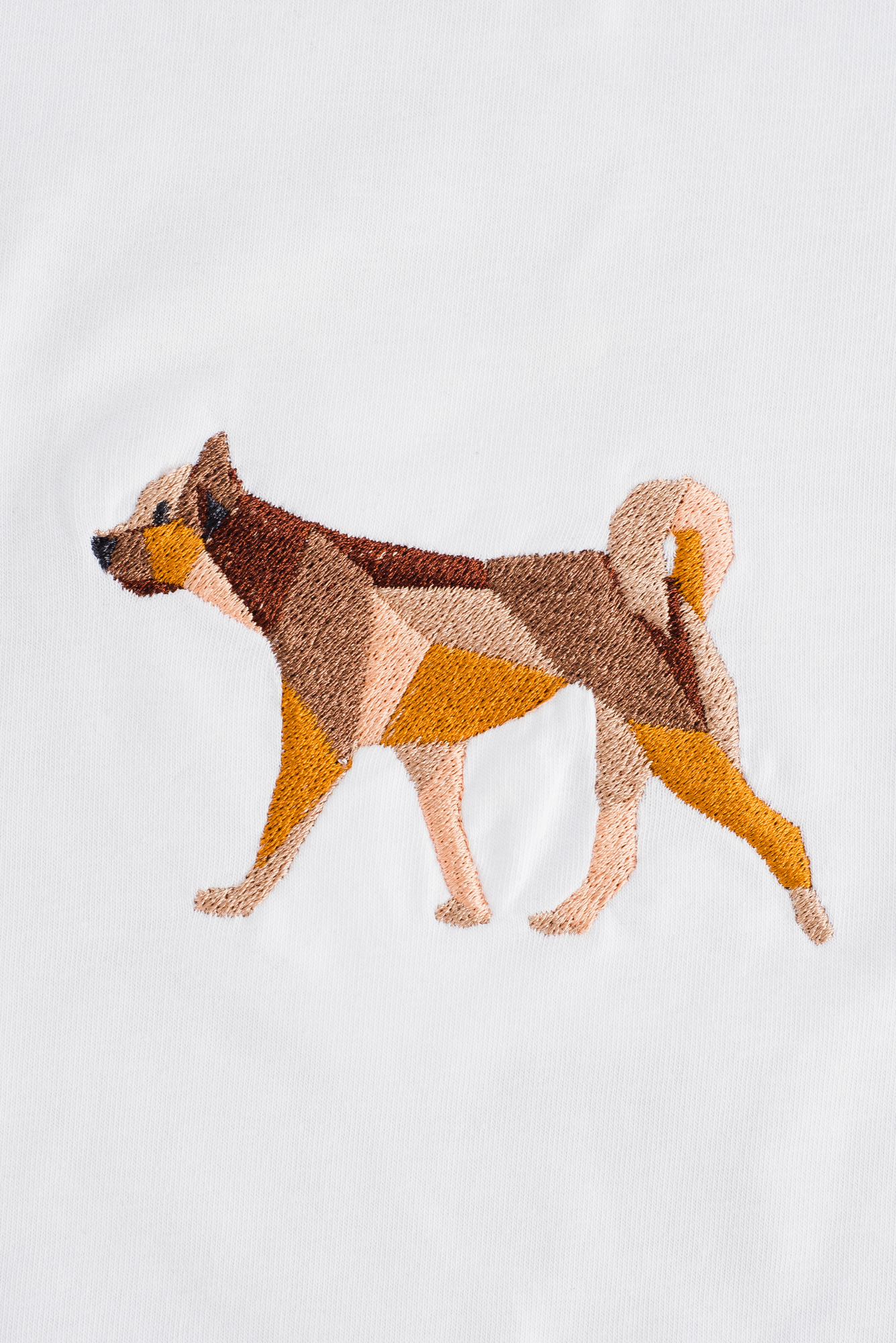 Футболка трикотаж белая  с дворнягой