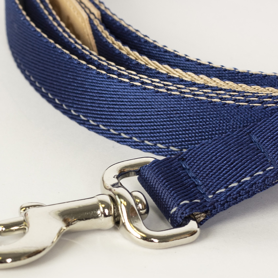 Поводок-петля 2-в-1 из стропы сапфир и бежевый