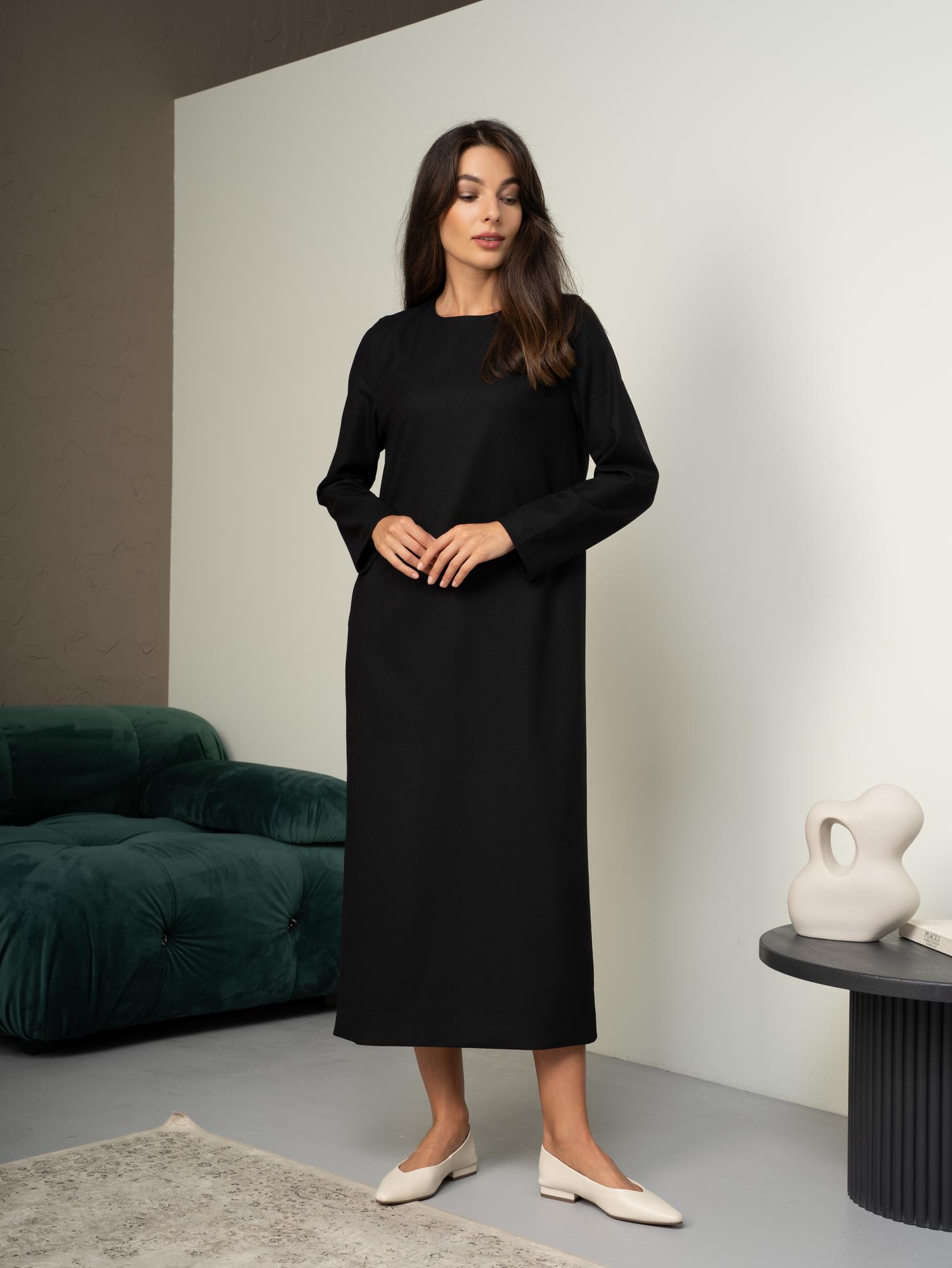Платье SIMPLE миди (черный)