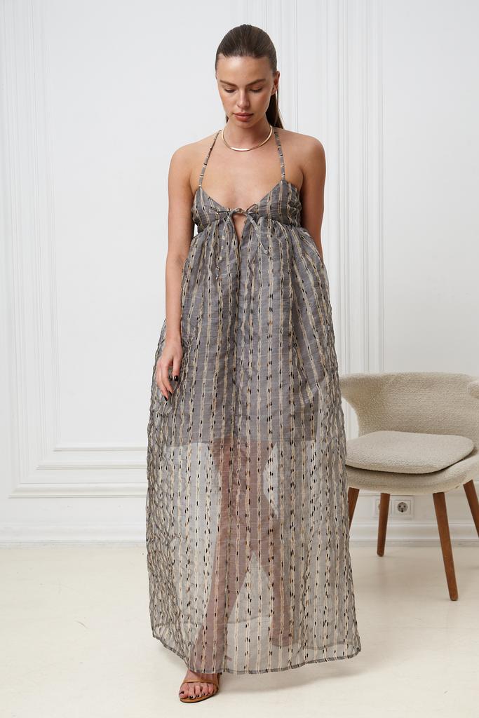 Платье из шелковой органзы с вышивкой BULKA Light