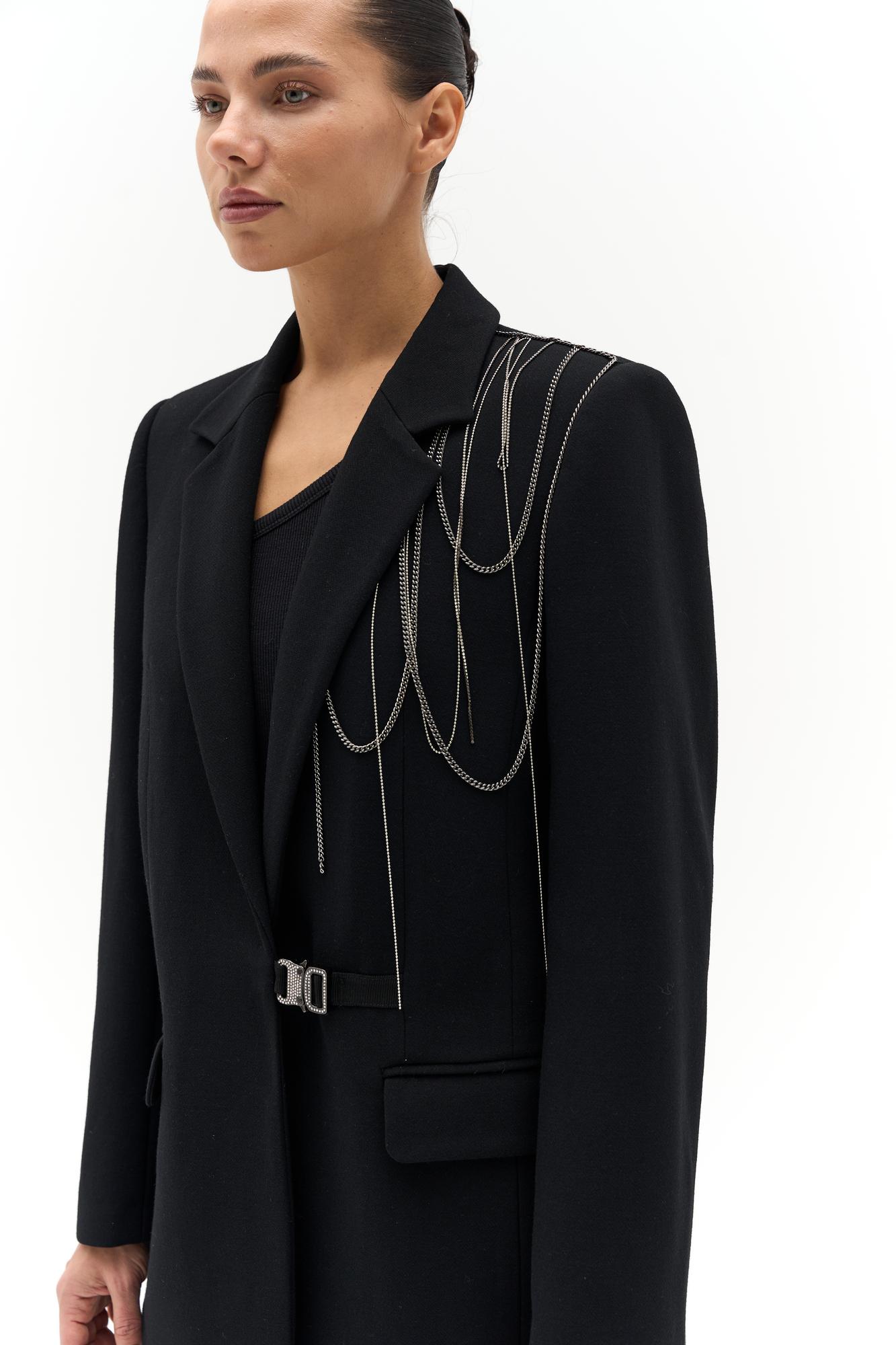 Пиджак из шерсти с цепями Beaumonde