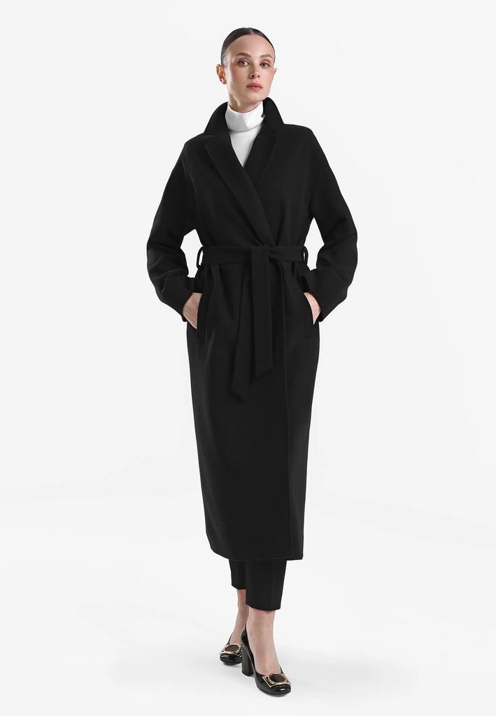 Пальто демисезонное со спущенным плечом