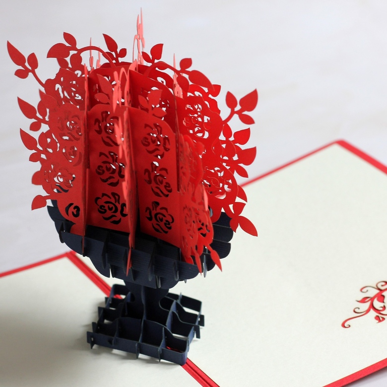 3D открытка "Цветы"