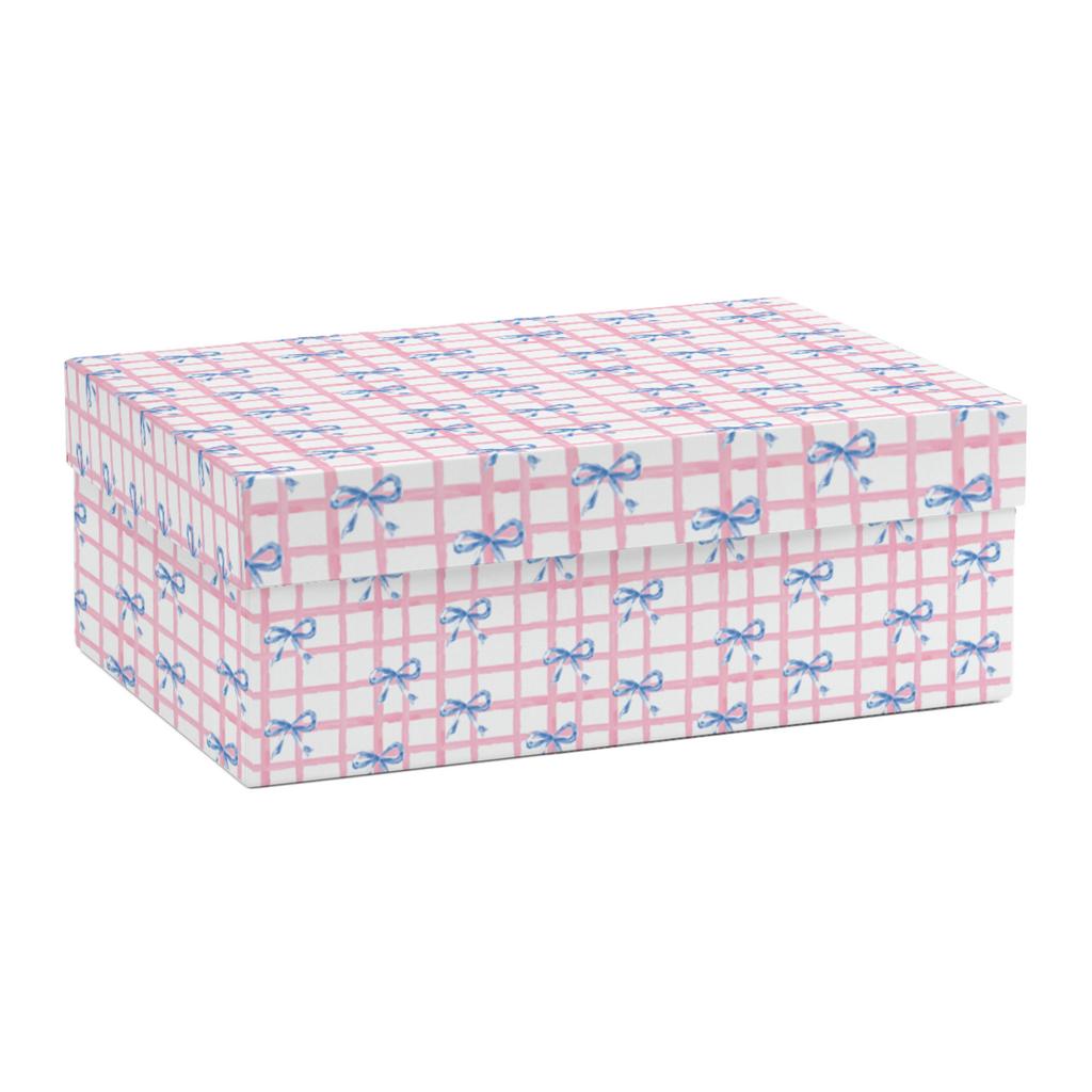 Коробки прямоугольные "Голубые бантики"