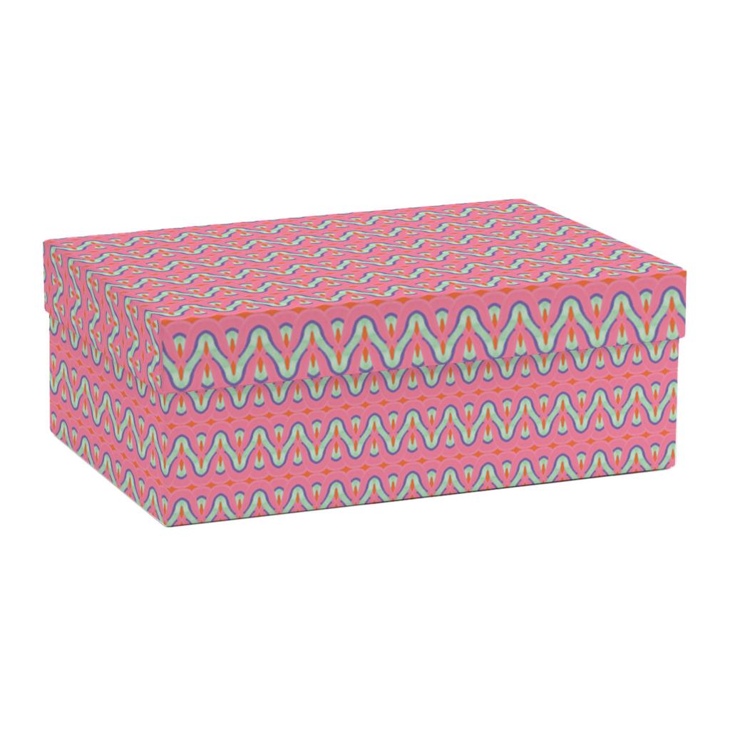 Коробки прямоугольные "60е-розовая"
