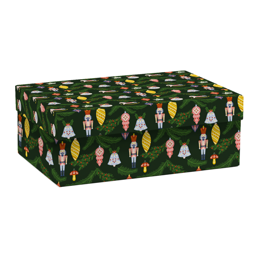 Коробка прямоугольная "Елочные игрушки"