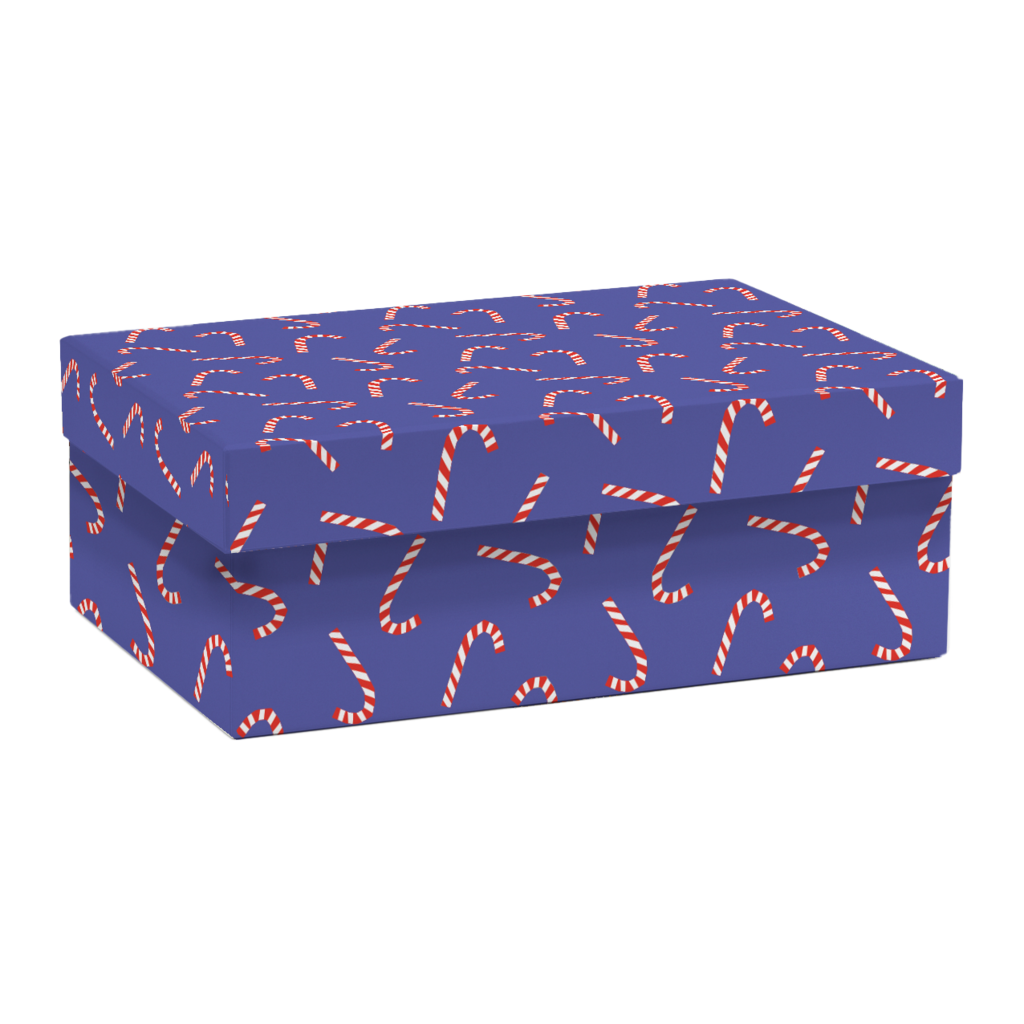 Коробка прямоугольная "Карамельная трость"