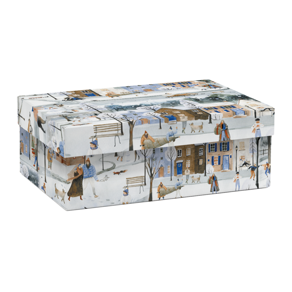 Коробка прямоугольная "Новогодняя история"