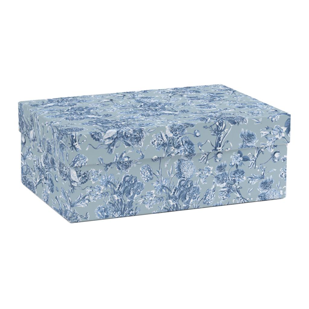 Коробка прямоугольная "Cиние цветы"