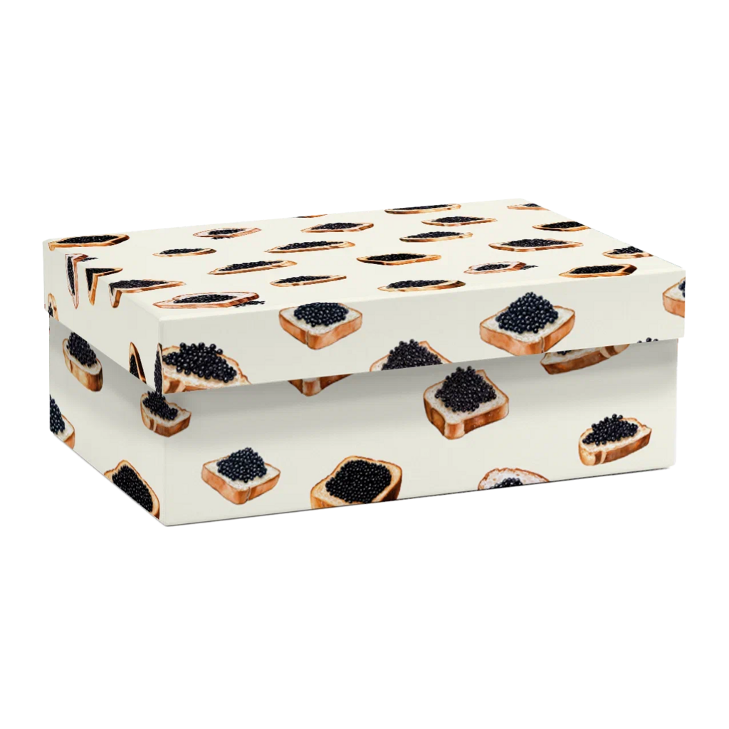 Коробка прямоугольная "Чёрная икра"