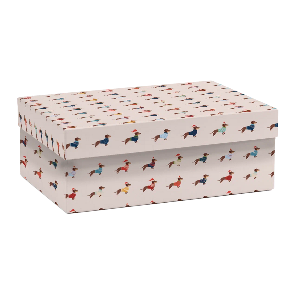 Коробка прямоугольная "Таксы"