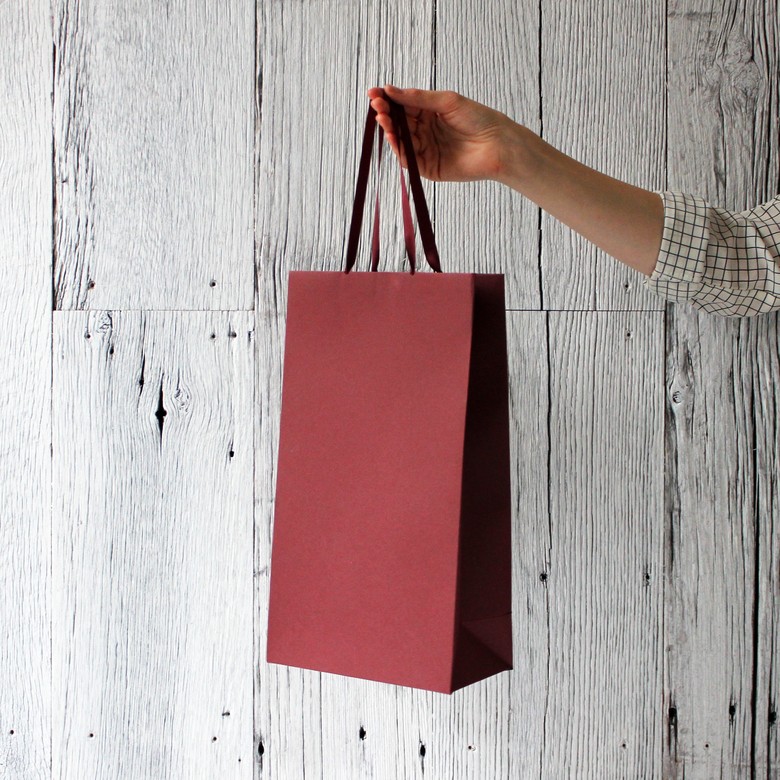 Пакет однотонный под 2 бутылки