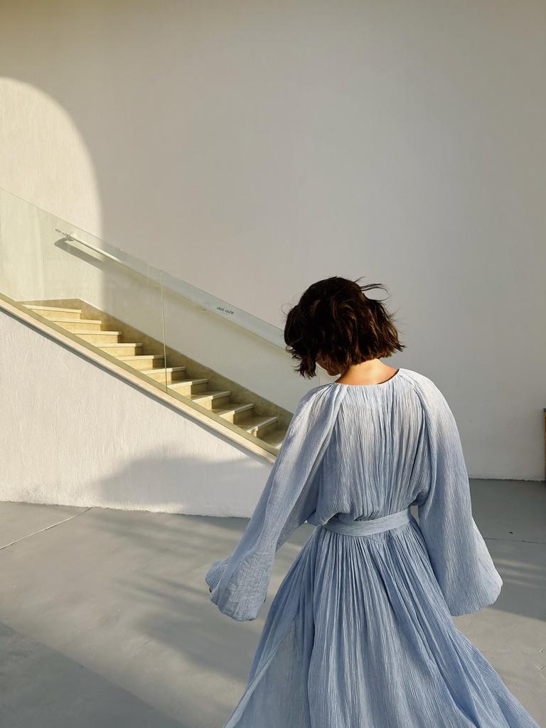 Платье из жатой вискозы  "Дитрих"