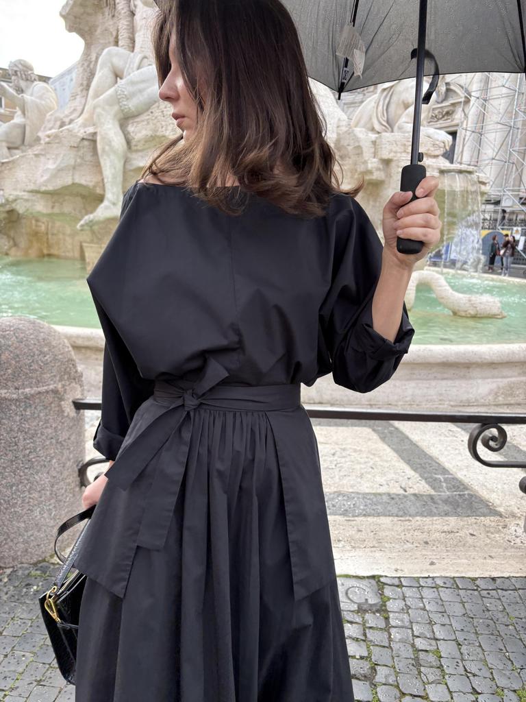 Лонгслив двусторонний черный