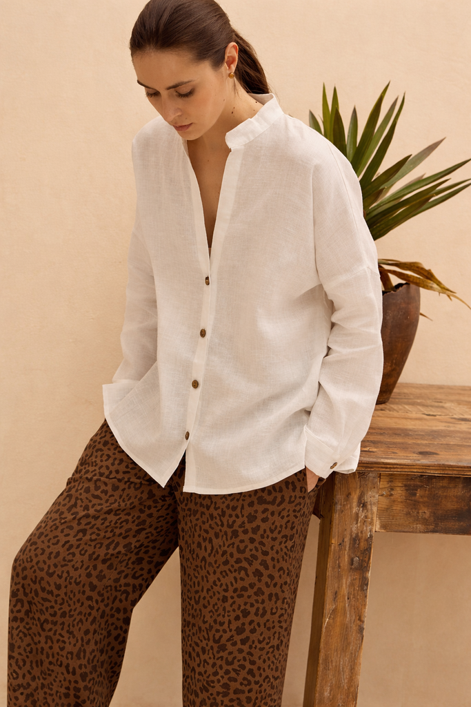 ЛЬНЯНАЯ РУБАШКА WHITE
