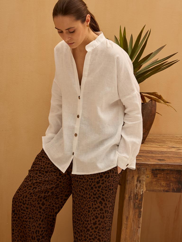 ЛЬНЯНАЯ РУБАШКА WHITE