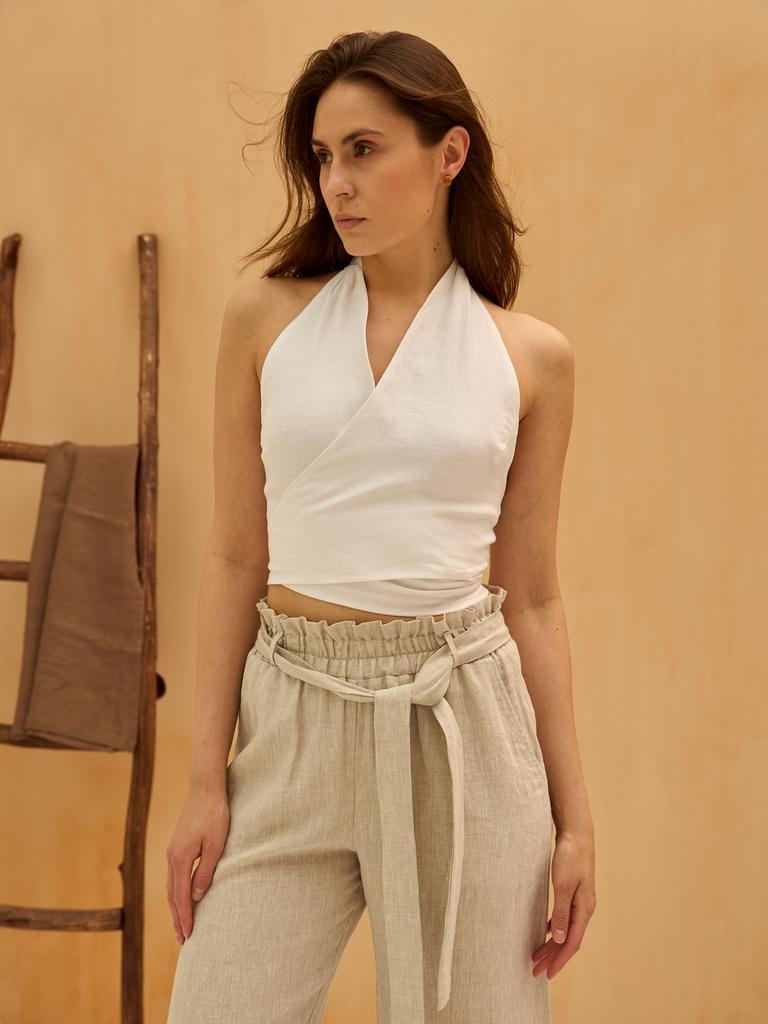 ТОП БЕЛЫЙ ЛЬНЯНОЙ RETREAT