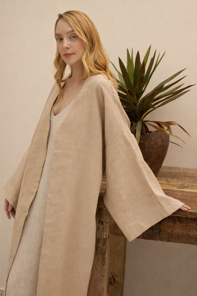 КИМОНО ЛЬНЯНОЕ BEIGE