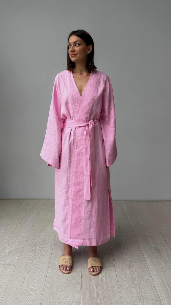 КИМОНО ЛЬНЯНОЕ PINK