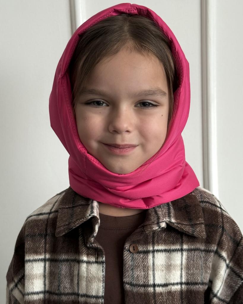 РОЗОВАЯ ДУТАЯ КОСЫНКА MINI