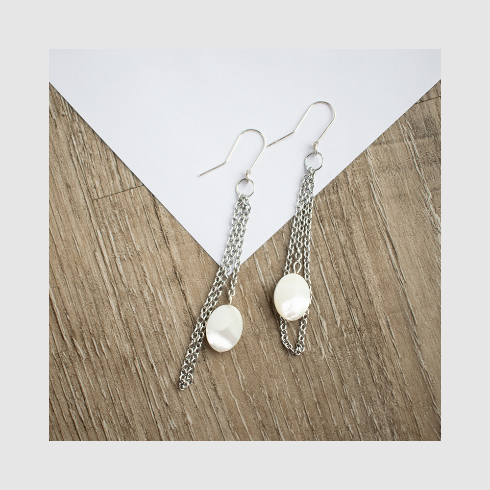 серьги с перламутром