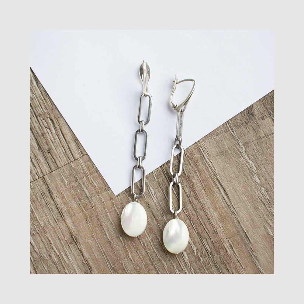 серьги с перламутром