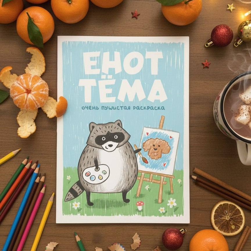 Очень пушистая раскраска