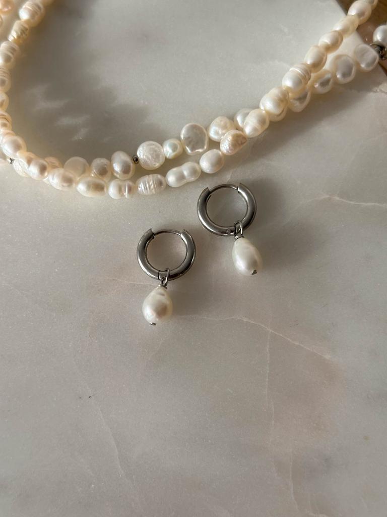 Серьги-трансформеры с жемчужинами ONLY