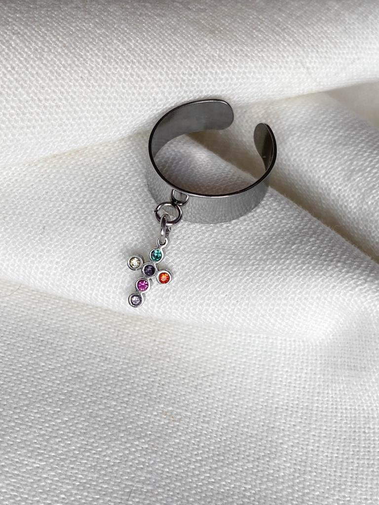 Кольцо с крестиком