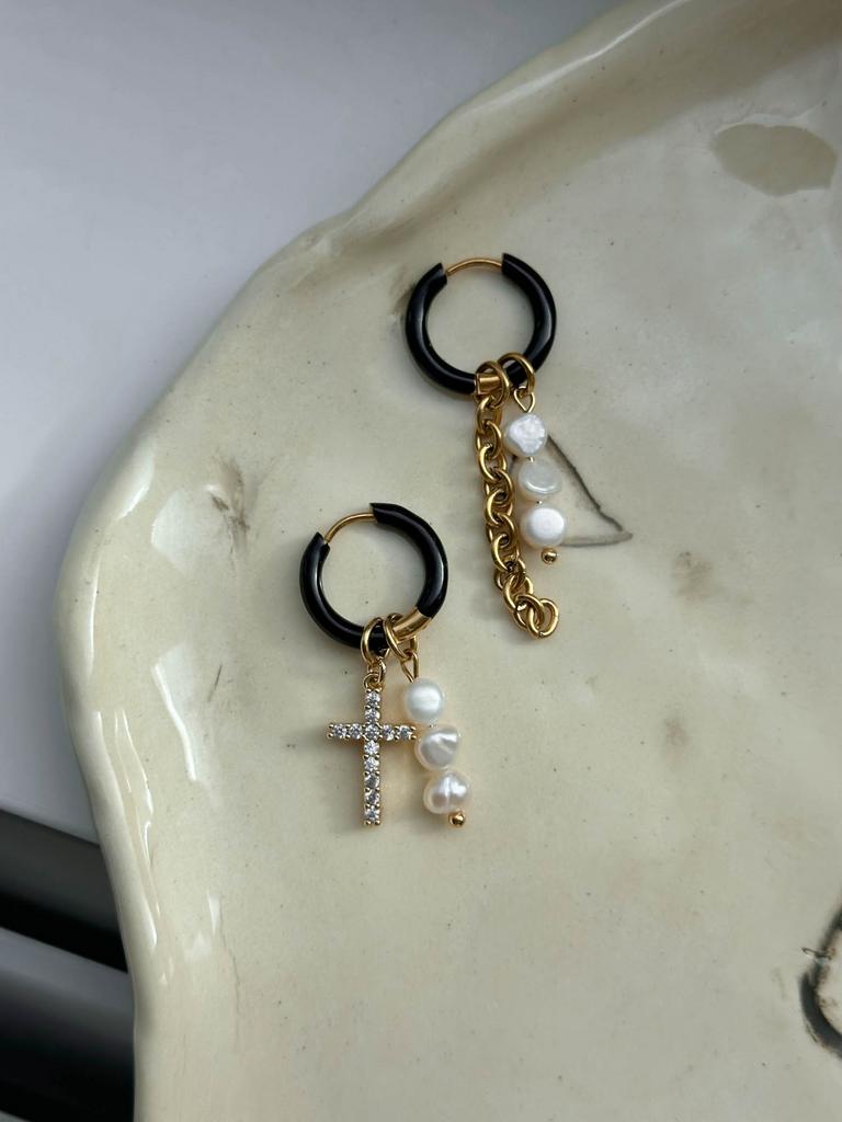 Серьги-трансформеры BLACK