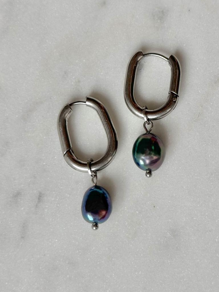 Серьги-трансформеры DARK PEARL