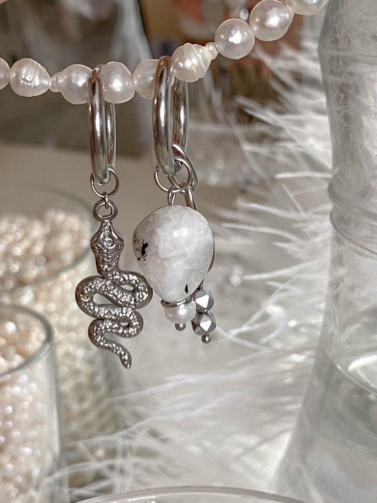 Серьги-трансформеры MOON SNAKE