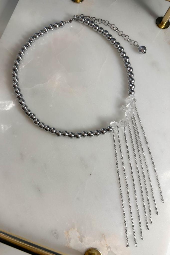 Колье из горного хрусталя ASTEROID