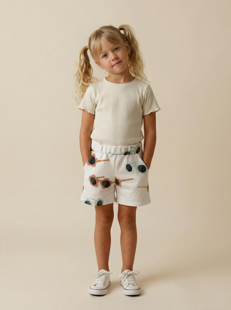 Шорты-бермуды из футера "Очки"