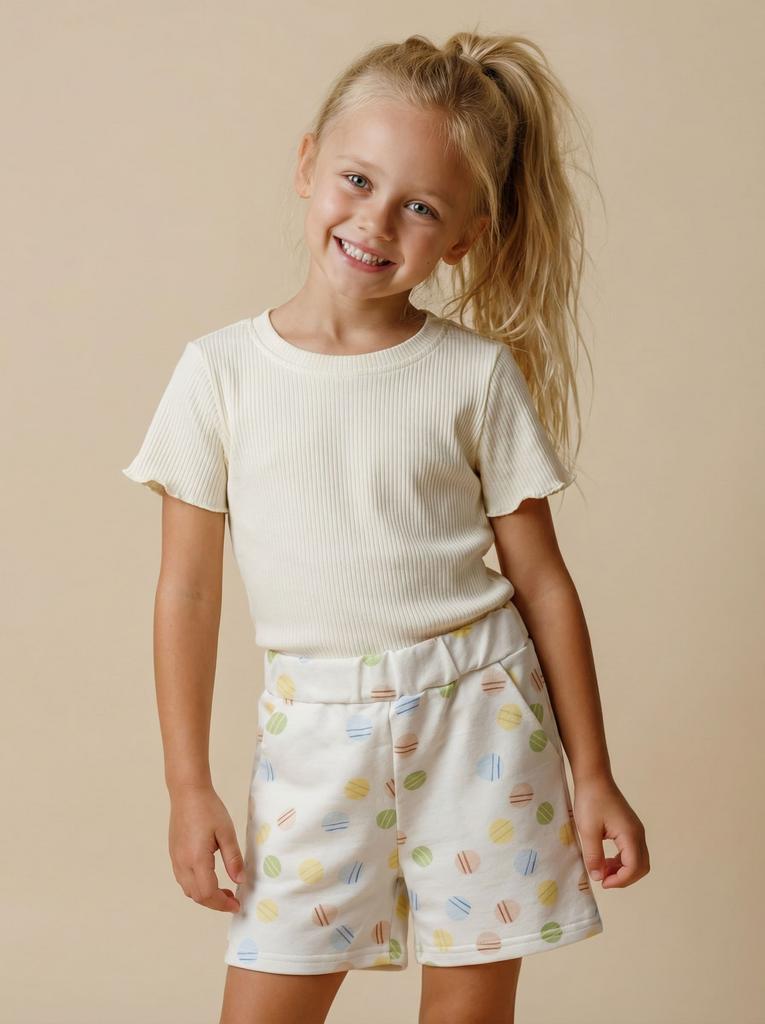 Шорты-бермуды из футера "Конфетти"