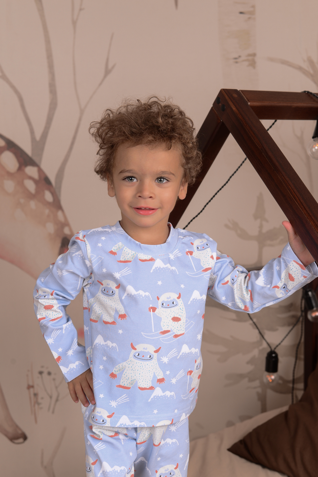 Пижама с принтом "Йетти"