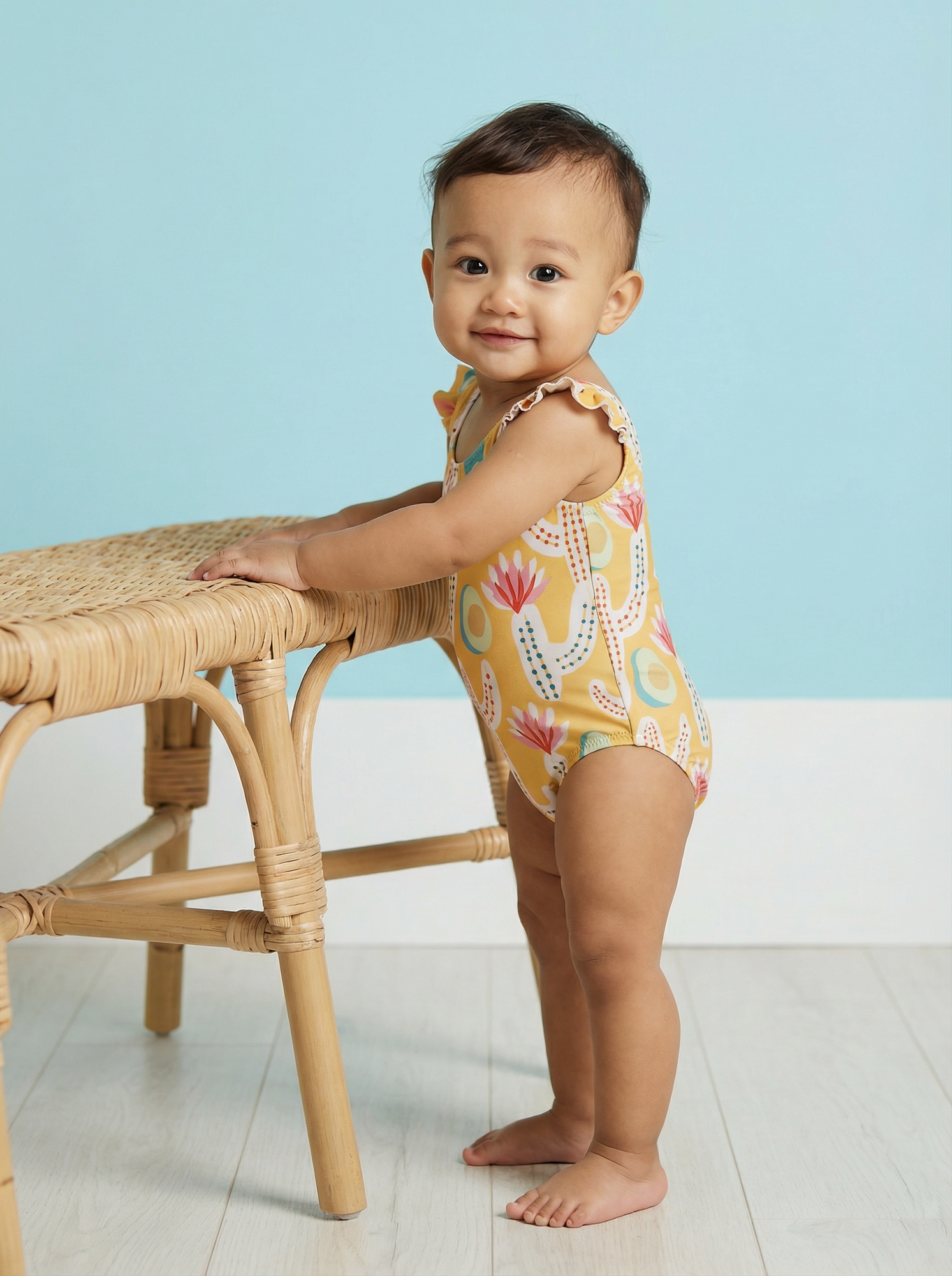 Слитный купальник для малышей "Кактусы и Авокадо"