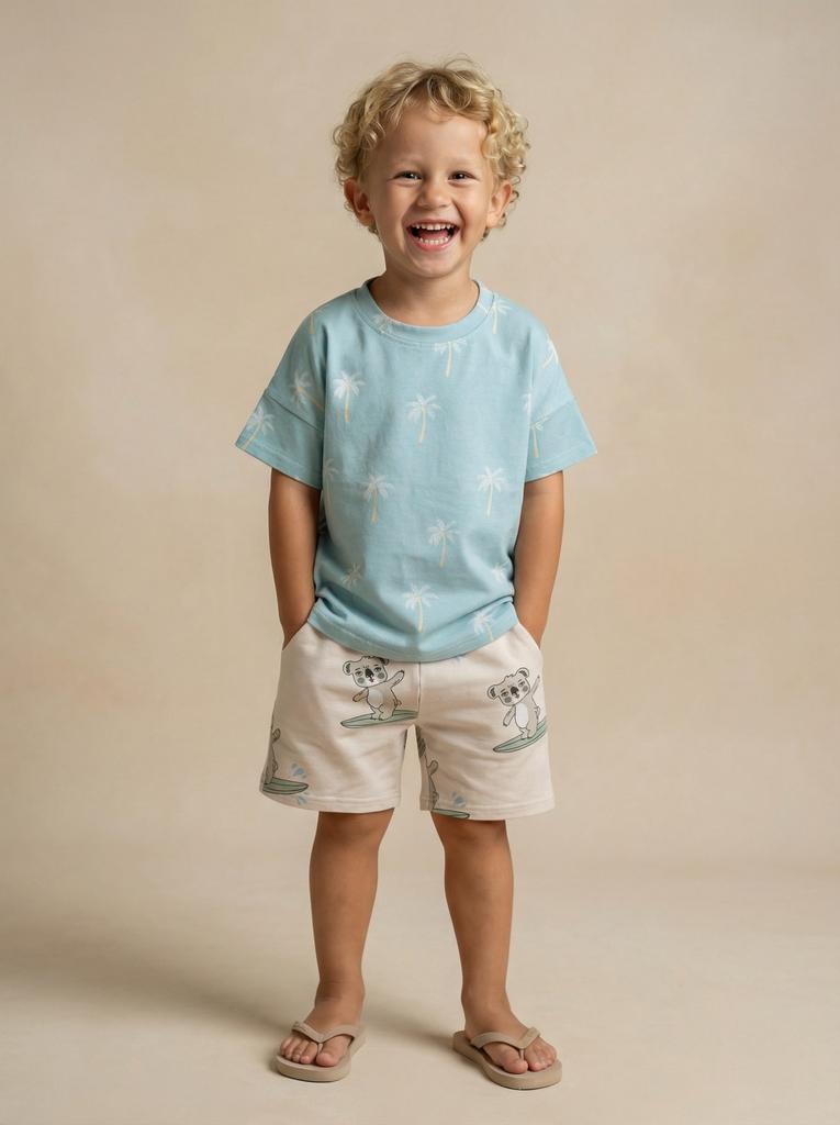 Футболка с манжетами «Пальмы»