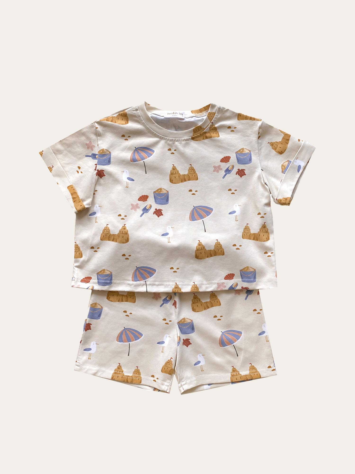 Комплект в принте "Пляж"