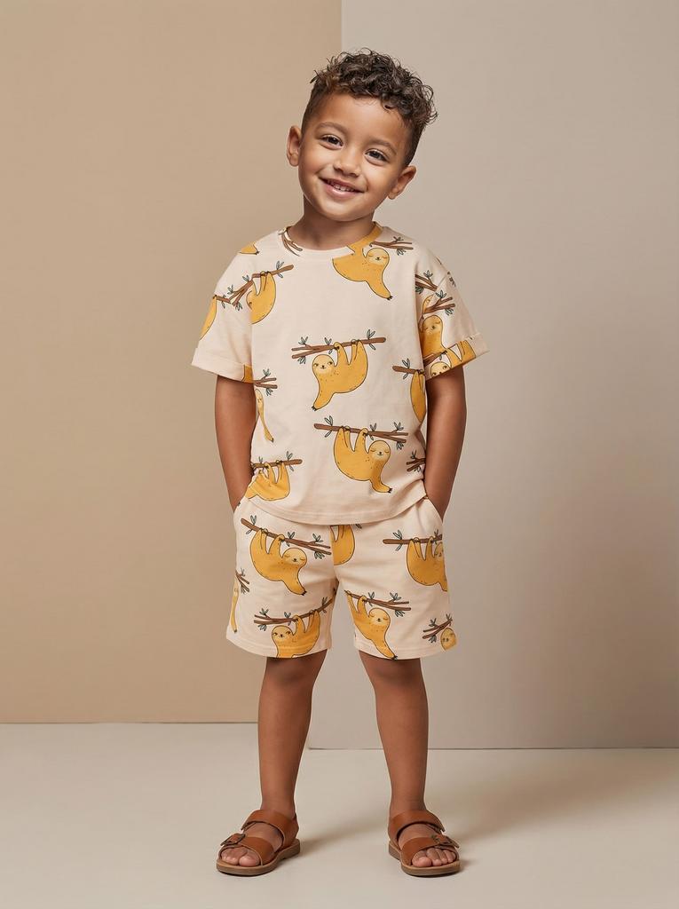 Комплект в принте "Ленивцы"