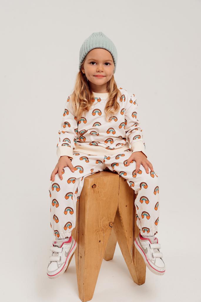 Костюм из футера в принте "Радуга"
