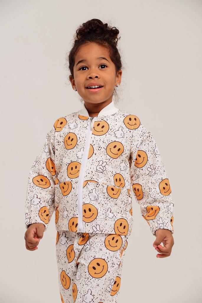 Бомбер на молнии из футера "Смайл"